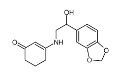 3-[[2-(1,3-benzodioxol-5-yl)-2-hydroxyethyl]amino]cyclohex-2-en-1-one Structure