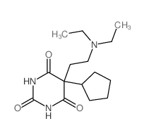 5-cyclopentyl-5-(2-diethylaminoethyl)-1,3-diazinane-2,4,6-trione结构式