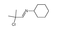 N-(2-chloro-2-methylpropylidene)cyclohexanamine结构式