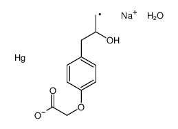 sodium,[3-[4-(carboxylatomethoxy)phenyl]-2-hydroxypropyl]mercury,hydrate结构式