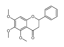 5,6,7-trimethoxy-2-phenyl-2,3-dihydrochromen-4-one Structure