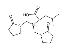 (2S)-2-[bis[(2-oxopyrrolidin-1-yl)methyl]amino]-4-methylpentanoic acid Structure