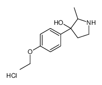 3-(4-ethoxyphenyl)-2-methylpyrrolidin-3-ol,hydrochloride Structure