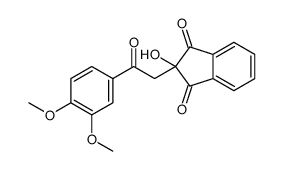 2-[2-(3,4-dimethoxyphenyl)-2-oxoethyl]-2-hydroxy-1H-indene-1,3(2H)-dione structure