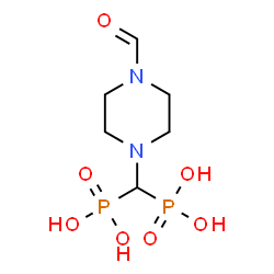 [(4-Formyl-1-piperazinyl)methylene]bisphosphonic acid structure