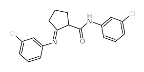 Cyclopentanecarboxanilide, 3-chloro-2-[(m-chlorophenyl)imino]-结构式