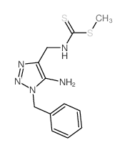 Carbamodithioic acid, [[5-amino-1- (phenylmethyl)-1H-1,2, 3-triazol-4-yl]methyl]-, methyl ester结构式