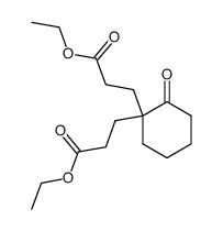 3,3'-(2-oxo-cyclohexylidene)-di-propionic acid diethyl ester结构式