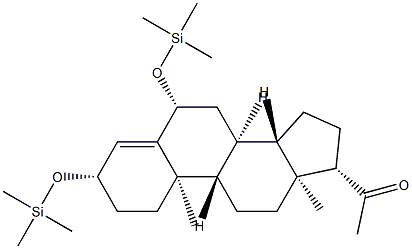 3β,6β-Bis[(trimethylsilyl)oxy]pregn-4-en-20-one Structure