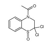 4-acetyl-2,2-dichloro-2,3-dihydrobenzo-1,4-thiazine 1-oxide结构式