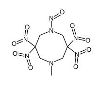 1-Methyl-3,3,7,7-tetranitro-5-nitrosooctahydro-1,5-diazocine Structure