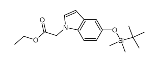 [5-(tert-butyl-dimethyl-silanyloxy)-indol-1-yl]-acetic acid ethyl ester Structure