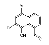 5,7-dibromo-8-hydroxynaphthalene-1-carbaldehyde Structure