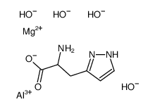 aluminum,magnesium,2-amino-3-(1H-pyrazol-5-yl)propanoate,tetrahydroxide Structure