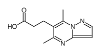 Pyrazolo[1,5-a]pyrimidine-6-propanoic acid, 5,7-dimethyl structure