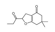 6,6-dimethyl-2-propanoyl-2,3,5,7-tetrahydro-1-benzofuran-4-one结构式