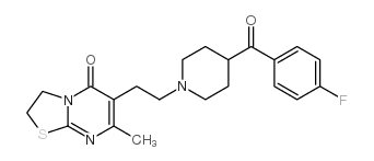 5H-THIAZOLO[3,2A]PYRIMIDIN-5-ONE, 6-[2-[4-(4-FLUOROBENZOYL)-1-PIPERIDINYL]ETHYL]-2,3-DIHYDRO-7-METHYL- structure