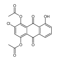 (4-acetyloxy-3-chloro-5-hydroxy-9,10-dioxoanthracen-1-yl) acetate Structure