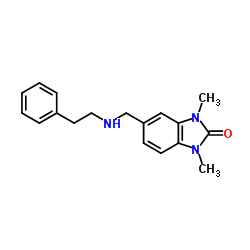 1,3-Dimethyl-5-(phenethylamino-methyl)-1,3-dihydro-benzoimidazol-2-one Structure