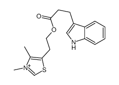 2-(3,4-dimethylthiazolium)ethyl indole-3-propionate Structure