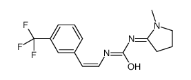 1-(1-methylpyrrolidin-2-ylidene)-3-[2-[3-(trifluoromethyl)phenyl]ethenyl]urea Structure