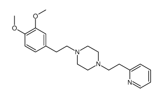 1-[2-(3,4-dimethoxyphenyl)ethyl]-4-(2-pyridin-2-ylethyl)piperazine结构式