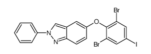 5-(2,6-dibromo-4-iodophenoxy)-2-phenylindazole结构式