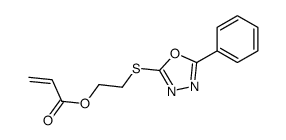 2-[(5-phenyl-1,3,4-oxadiazol-2-yl)sulfanyl]ethyl prop-2-enoate Structure