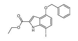 ethyl 7-iodo-4-phenylmethoxy-1H-indole-2-carboxylate Structure