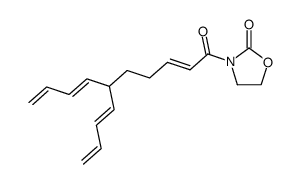 3-[(2E,7E)-6-((E)-buta-1,3-dienyl)-deca-2,7,9-trienoyl]-oxazolidin-2-one Structure