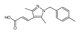 2-Propenoic acid, 3-[3,5-dimethyl-1-[(4-methylphenyl)methyl]-1H-pyrazol-4-yl] Structure