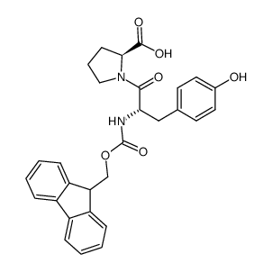 (((9H-fluoren-9-yl)methoxy)carbonyl)-L-tyrosyl-L-proline Structure