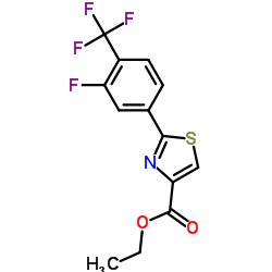 Ethyl 2-[3-fluoro-4-(trifluoromethyl)phenyl]-1,3-thiazole-4-carboxylate Structure