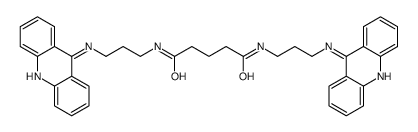 N,N'-Bis[3-(9-acridinylamino)propyl]pentanediamide结构式