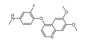 4-(6,7-dimethoxyquinolin-4-yloxy)-3-fluoro-N-methylaniline Structure