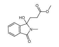 3-(1-hydroxy-2-methyl-3-oxo-2,3-dihydro-1H-isoindol-1-yl)propionic acid methyl ester Structure