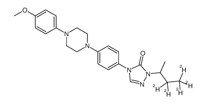 4-[4-[4-(4-methoxyphenyl)piperazin-1-yl]phenyl]-2-(3,3,4,4,4-pentadeuteriobutan-2-yl)-1,2,4-triazol-3-one Structure