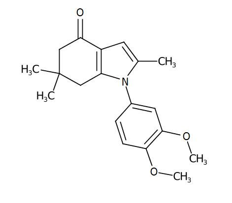 1-(3,4-dimethoxyphenyl)-2,6,6-trimethyl-5,7-dihydroindol-4-one picture