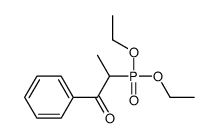 2-diethoxyphosphoryl-1-phenylpropan-1-one结构式