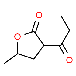 2(3H)-FURANONE, DIHYDRO-5-METHYL-3-(1-OXOPROPYL)- Structure