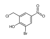 2-bromo-6-(chloromethyl)-4-nitrophenol结构式