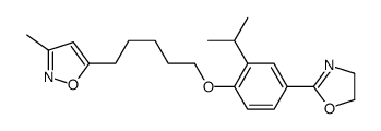 5-[5-[4-(4,5-dihydro-1,3-oxazol-2-yl)-2-propan-2-ylphenoxy]pentyl]-3-methyl-1,2-oxazole Structure