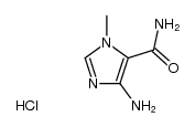 5-amino-3-methyl-3H-imidazole-4-carboxylic acid amide, hydrochloride Structure