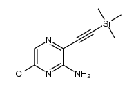 6-chloro-3-(2-(trimethylsilyl)ethynyl)pyrazin-2-amine Structure