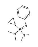 P-(1-aziridinyl)-N,N,N',N'-tetramethyl-N''-phenylphosphonimidic triamide结构式