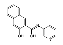 3-hydroxy-N-pyridin-3-ylnaphthalene-2-carboxamide结构式