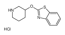 2-(3-哌啶基氧基)苯并噻唑盐酸盐结构式