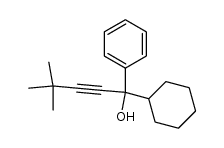 1-cyclohexyl-4,4-dimethyl-1-phenylpent-2-yn-1-ol结构式