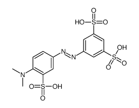 5-[[4-(dimethylamino)-3-sulfophenyl]diazenyl]benzene-1,3-disulfonic acid Structure