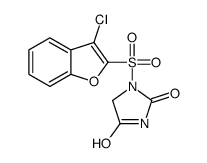 1-[(3-chloro-1-benzofuran-2-yl)sulfonyl]imidazolidine-2,4-dione Structure